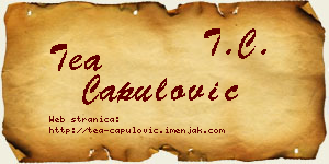 Tea Capulović vizit kartica